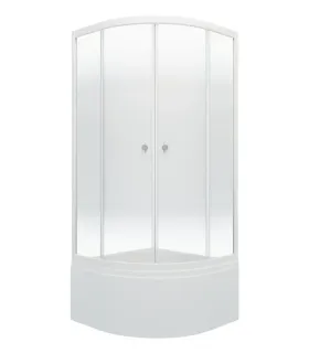 Душевой уголок Triton Лайт Щ0000061801 90x90 см профиль белый стекло с узором